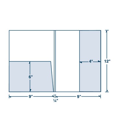 9"x12" Foil Stamped Presentation Folder with Backbone, Tall & Vertical Pocket