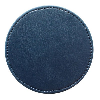 Ashlin® Executive Navy Blue Round Coaster