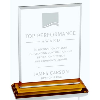 Calypso Award w/Amber Yellow Base (4"x6")