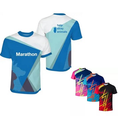 Custom Sublimation Full Printing Polyester Unisex T Shirts