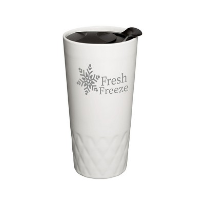 14oz Double Wall Ceramic Textured Tumbler
