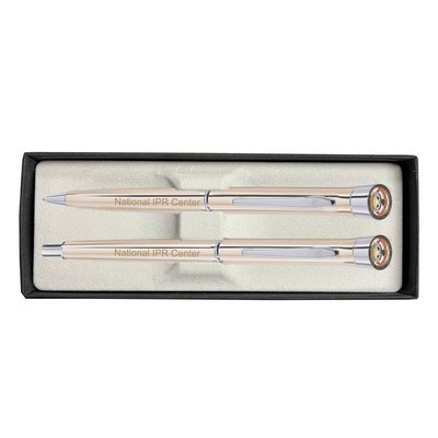 Signature Collection - Garland® USA Made Metal Pen Sets | Polished Gold | Chrome Accents