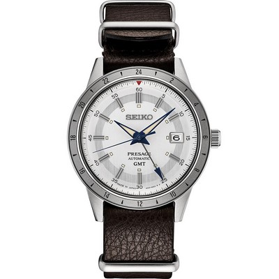 Seiko Presage Style 60s SS Automatic GMT White Dial LE Watch