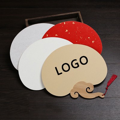 Rice Paper Wood Hand Fan Full Color (2 Sides)