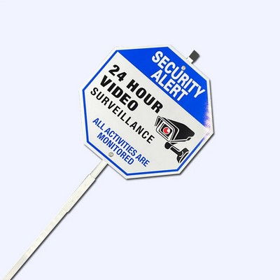 Aluminum Custom Warning Sign with Stake