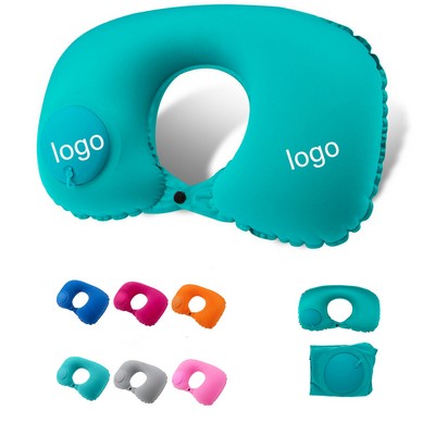 Press Automatic Inflatable Travel Pillow