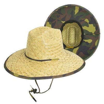 Goldcoast Kenny Camo Print Straw Lifeguard Hat