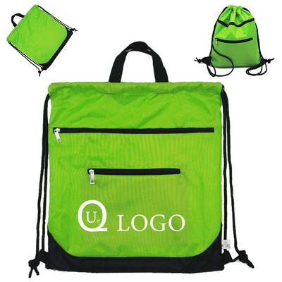 13.39X15.75 Inch Oxford Fabric Drawstring Backpack