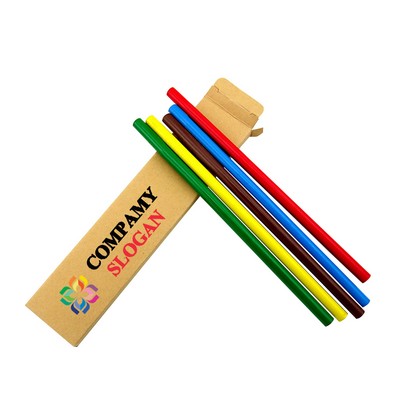 Wood 5-Piece Colored Pencil Crayon Set