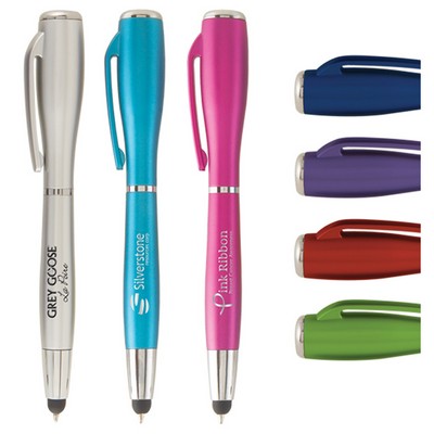 Nova Metallic LED Light Pen w/ Stylus