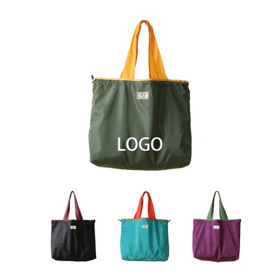 Solid Color Foldable Eco-friendly Tote Bag