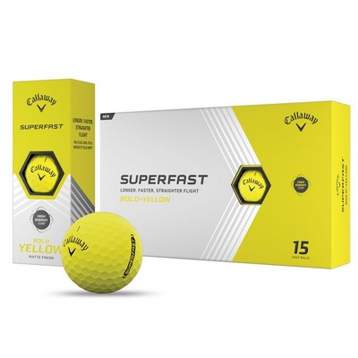 Callaway® Super Fast Bold Yellow Golf Balls - 15 Ball Pack