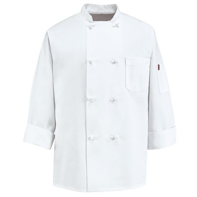 Red Kap® Eight Knot Button Chef Coat with Thermometer Pocket