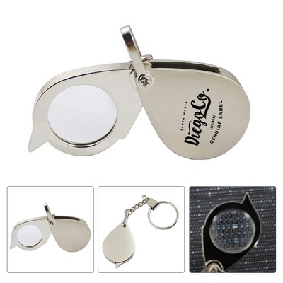 10X Folding Magnifier Mini Key Chain