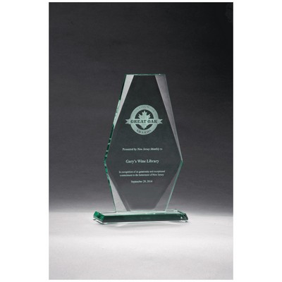 5.875" x 9.5"Premium Series Jade Glass Award
