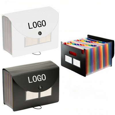 24 Pockets Letter Size Expanding File Folder Accordion Document Organizer