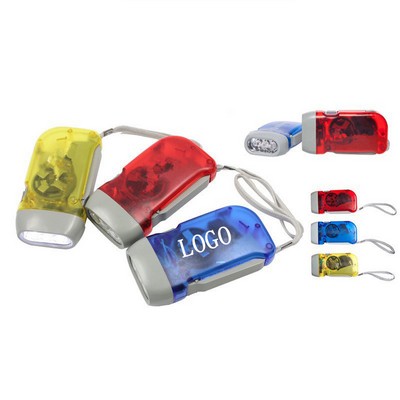 3 Led Hand Pressing Dynamo Flashlight Torch