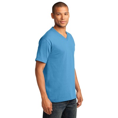 Port & Company Core Cotton V-Neck Tee.
