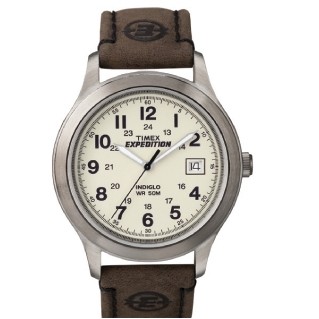 Timex Expedition Brown Core Field Watch with Natural Beige Dial