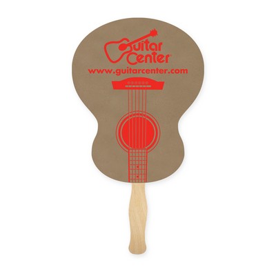 Guitar Shape Recycled Sandwich Paper Hand Fan