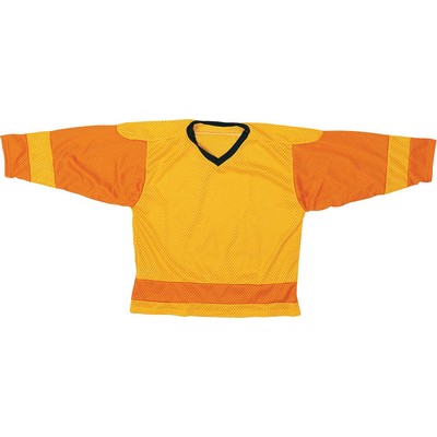 Adult Cool Mesh Hockey Jersey Shirt w/Contrasting Cuff Panel