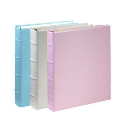 Medium Clear Pocket Photo w/Pebble Grain Leather Cover Wedding & Baby Album