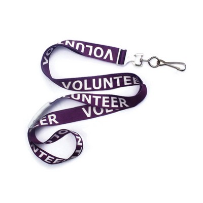 5/8" Pre-Printed Dye Sub Stock Lanyards - Contractor