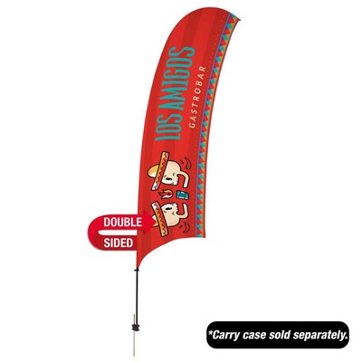 15' Value Razor Sail Sign Flag - 2-Sided with Ground Spike