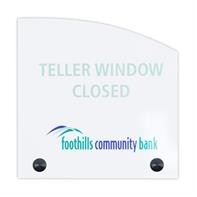 USA Made Acrylic Nameplates & Signs, Custom Shape (20-24 Sq. Inches)