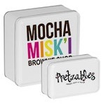 White Color Metallic Tin w/Full Color Imprint (5"x3 5/8"x1 5/8")