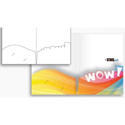 Sculptured Pockets® Presentation Folder w/Business Card Slit