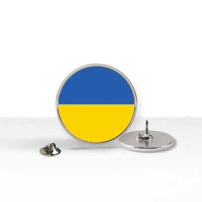 Support Ukraine Express Lapel Pin (0.875 in Circle)