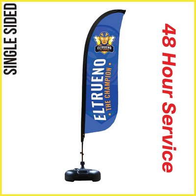 Feather Flag 9' Premium Single-Sided With Water Base & Carry Bag (Small) - Made in the USA