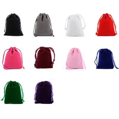 2 3/4" Drawstring Velvet Pouch for Jewelry