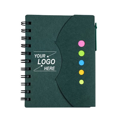 Spiral Notebook and Sticky Note Combo Set