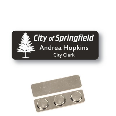 Name Badge -Black Plastic - 1x3 laser engrave to white. No Minimum