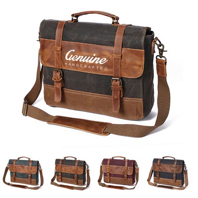 Canvas Leather Laptop Bag