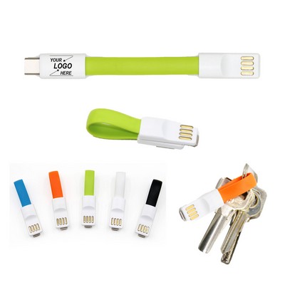Magnetic Charging and Data Cable with Key Holder