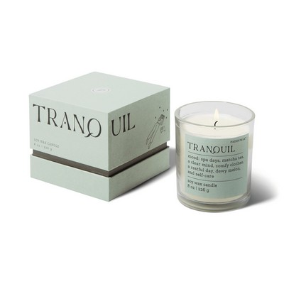 Mood 8 Oz Tranquil Boxed Clear Glass With Blue Rim In Blue Rigid Box - Lush