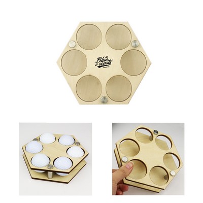 Honeycomb Wood Golf Ball Display Rack