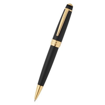 Bailey™ Matte Black Lacquer with 23KT Gold PVD Ballpoint Pen