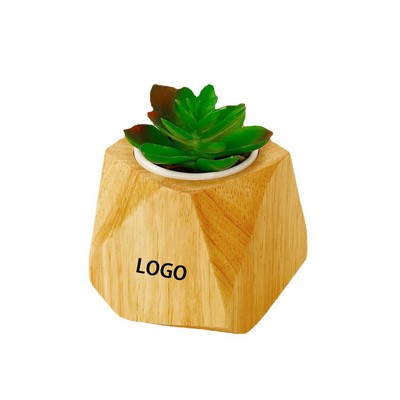 Solid Wood Succulent Flowerpot