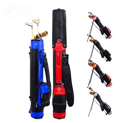 PU Sunday Golf Bag with Strap and Stand