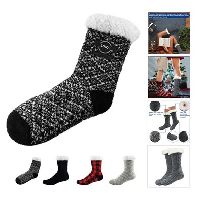 Sherpa-Lined Cozy Crew Socks