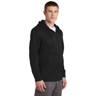 Sport-Tek Sport-Wick Fleece Full-Zip Hooded Jacket.