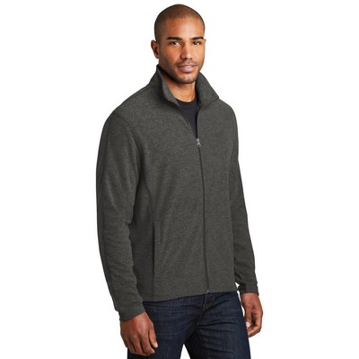 Port Authority Heather Microfleece Full-Zip Jacket.
