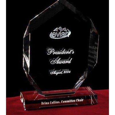 Crystal Flame Plaque w/Custom Etching (7")