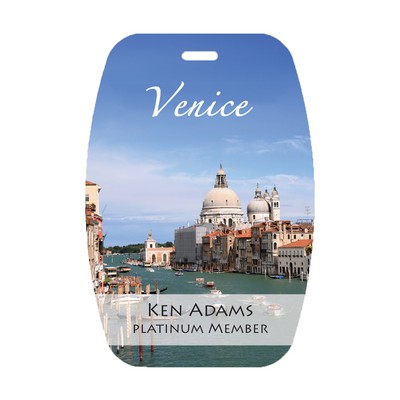 Full Color Name Badge w/Personalization (3.125"x4.675") Arched Rectangle