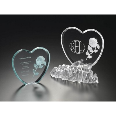 4" Rose Within Heart Award