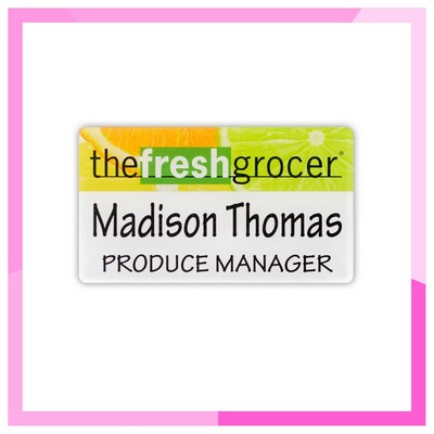 USA Made Acrylic Personalized Name Badge (11-15 Sq. Inches)